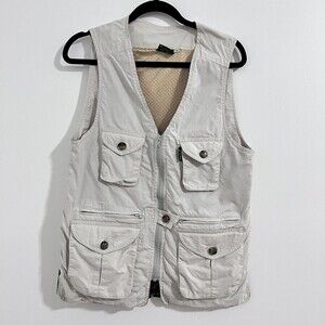 Tag Safari Travel 1990 Clothing Khaki Outdoor Vest Size M Cotton Hiking Fishing